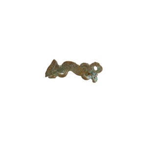 Vintage African Bronze Oxidized Iguana Pendant