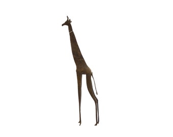 Vintage African Bronze Alloy Giraffe