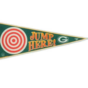 Green Bay Packers Jump Here Felt Flag Pennant