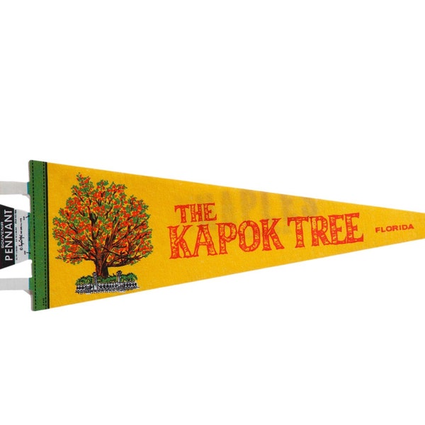 Vintage The Kapok Tree Florida Felt Flag Pennant