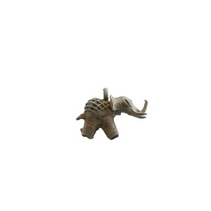 Vintage Afrikaanse bronzen geoxideerde olifant hanger