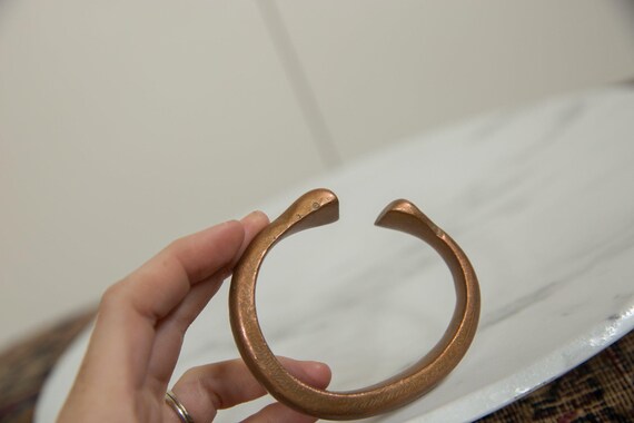 Antique African Copper Snake Bracelet - image 3