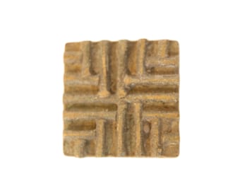 Vintage Afrikanische Quadratische Bronze Münze