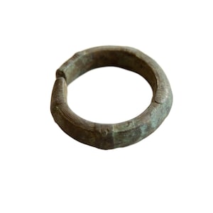 Antique African Oxidized Bronze Cuff Bracelet