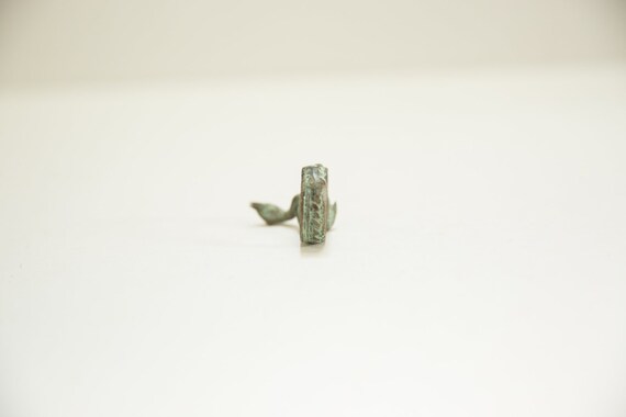 Vintage African Bronze Snake Ring - image 3