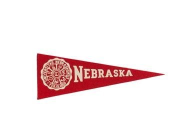 Vintage Nebraska University Felt Flag