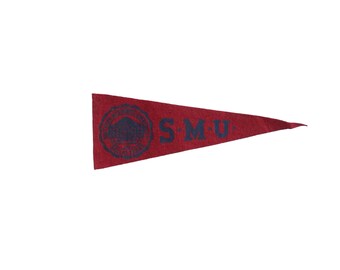 Vintage Southern Methodist University Felt Flag Pennant