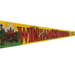 Vintage Williamsburg Virginia Felt Flag