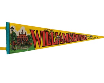 Vintage Williamsburg Virginia Felt Flag