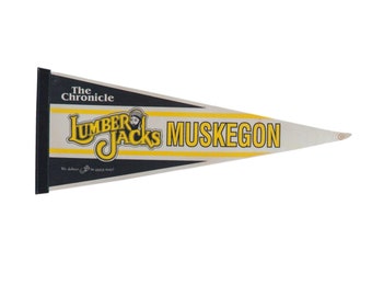 The Chronicle Lumber Jacks Muskegon Felt Flag Pennant