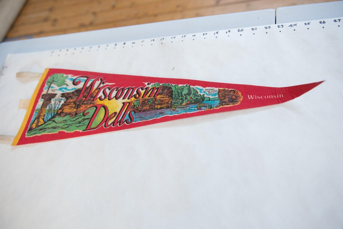 Wisconsin Dells Felt Flag Pennant - Etsy