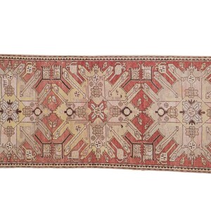 3.5x9 Antique Distressed Kazak Rug Runner