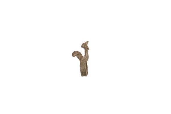 Vintage African Bronze Rooster Ring - image 2