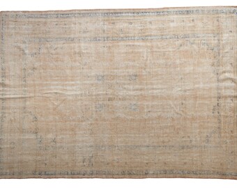 DISCOUNTED 7x10.5 Vintage Distressed Oushak Carpet