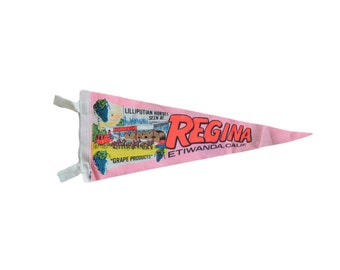 Vintage Regina Etiwanda California Felt Flag
