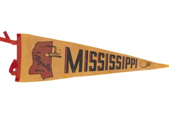 Mississippi The Magnolia State Felt Flag Pennant