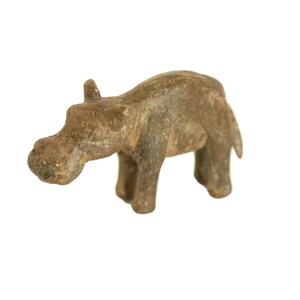 Vintage African Bronze Hippopotamus