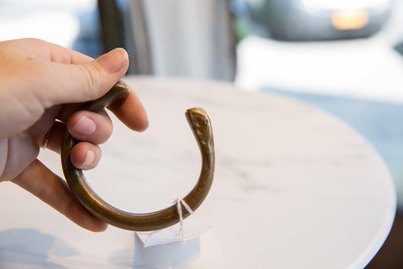 Antique African Bronze Snake Cuff Bracelet - image 5
