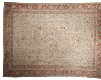 9.5x12.5 Vintage Distressed Anatolian Carpet