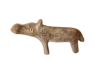 Mini hippopotame africain vintage en bronze à prix réduit