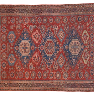 6x7.5 Antique Caucasian Soumac Carpet