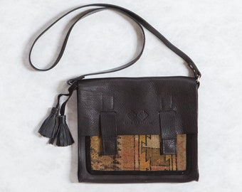 DISCOUNTED Antique Caucasian Rug Fragment Messenger Bag