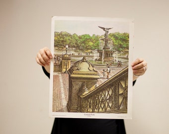 DISCOUNTED Central Park Lithograph