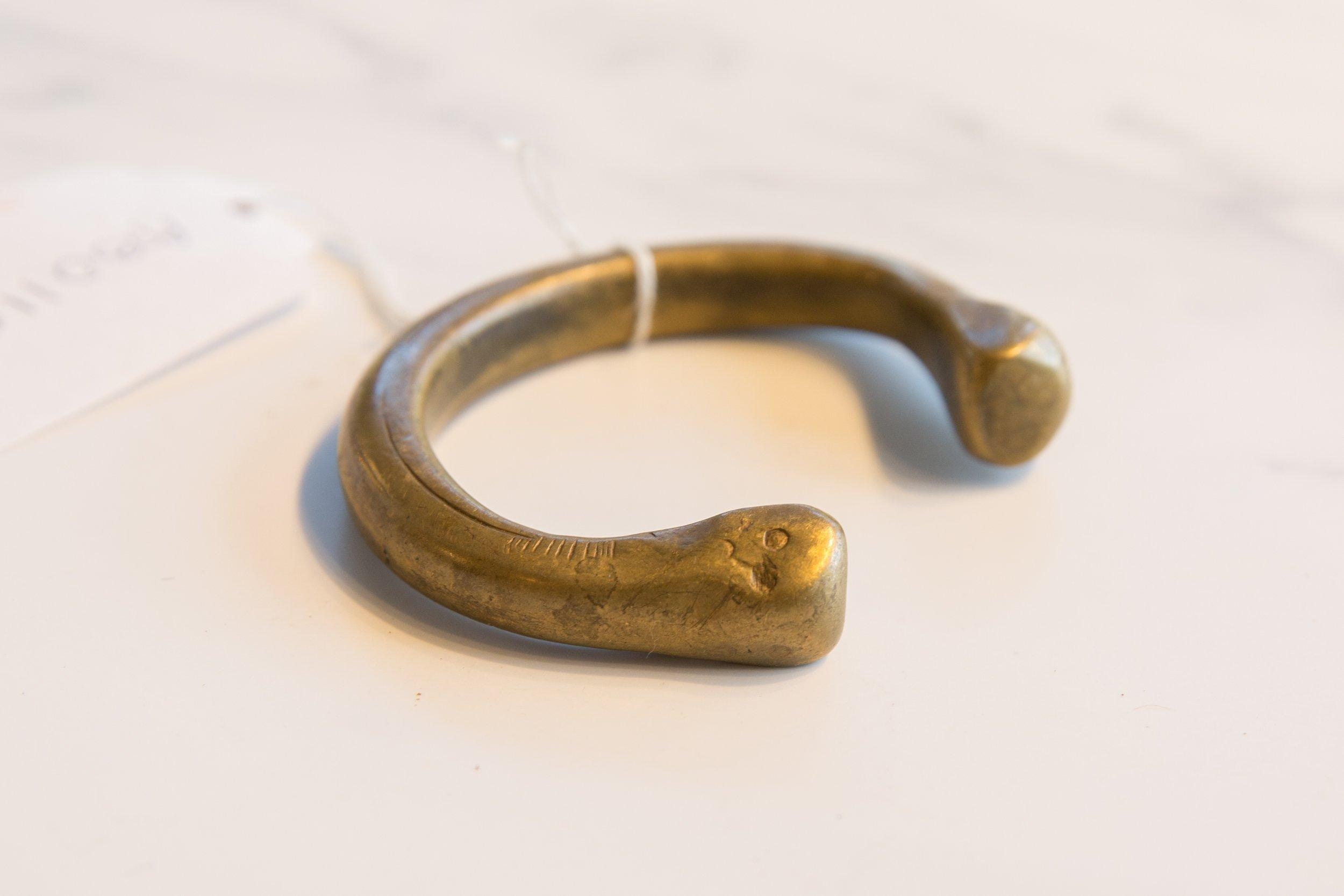 Antique African Bronze Snake Cuff Bracelet Etsy