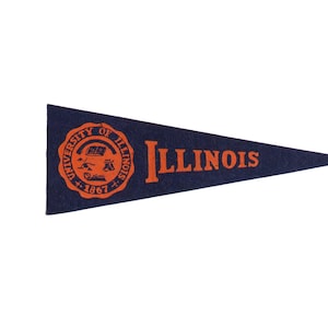 Vintage University of Illinois Felt Flag