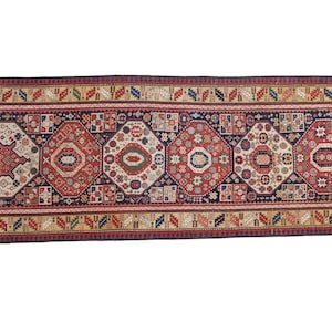 3.5x9.5 Antique Kazak Rug Runner