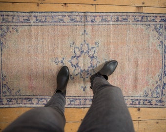 2.5x5 Vintage Distressed Oushak Rug Runner