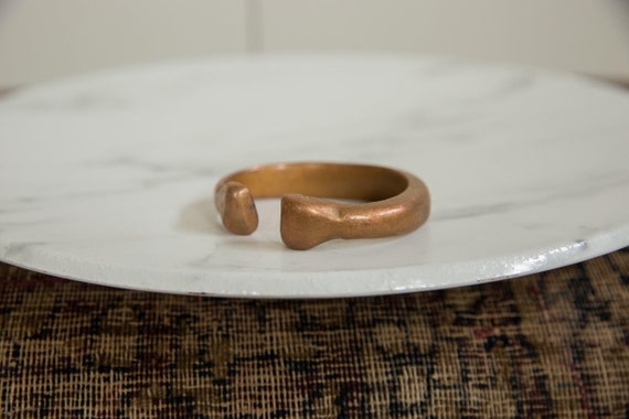 Antique African Copper Snake Bracelet - image 2