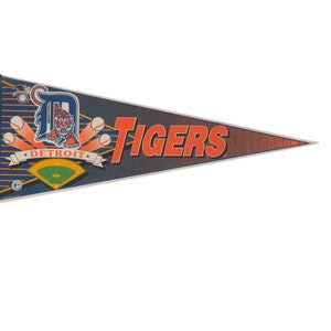 Gagliardetto con bandiera in feltro dei Detroit Tigers