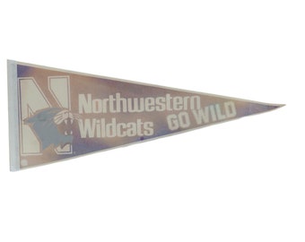 Banderín de bandera de fieltro de los Northwestern Wildcats