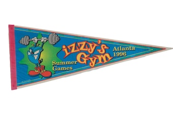 Banderín de bandera de fieltro de los Juegos de Verano de Atlanta de 1996 de Izzy's Gym