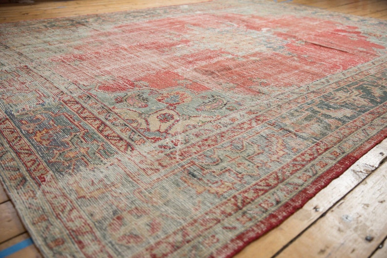 DISCOUNTED 8.5x11.5 Vintage Distressed Oushak Carpet image 3