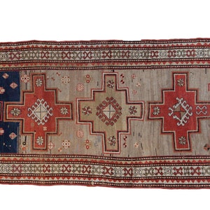 3.5x7.5 Vintage Caucasian Rug Runner