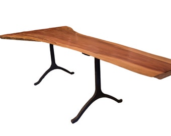 Handcrafted XL Live Edge Redwood Dining / Console Table