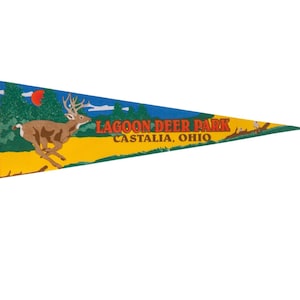Lagoon Deer Park Castalia Ohio Felt Flag Pennant