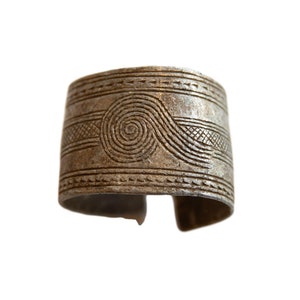 Antique African Geometric Design Cuff Bracelet