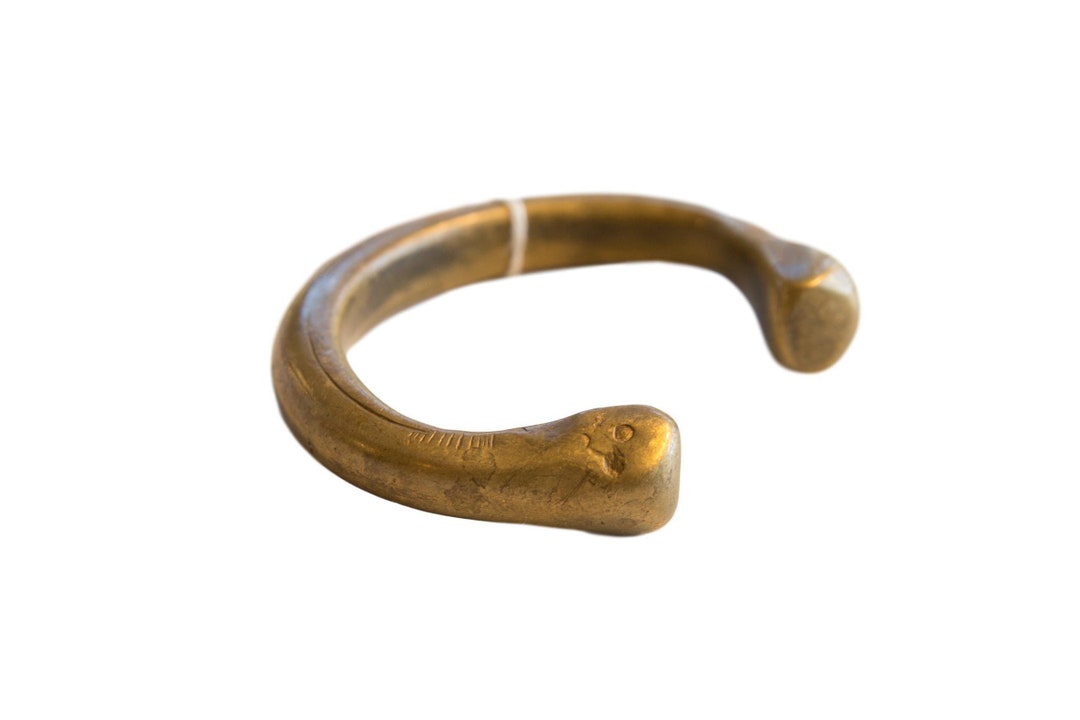 Antique African Bronze Snake Cuff Bracelet Etsy
