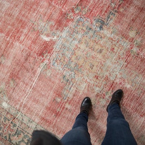 DISCOUNTED 8.5x11.5 Vintage Distressed Oushak Carpet image 2