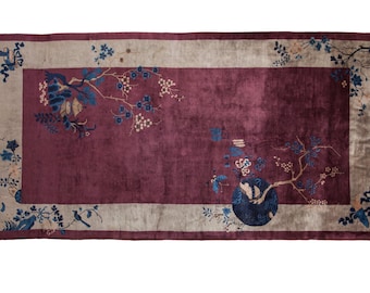 7x13.5 Antique Art Deco Carpet