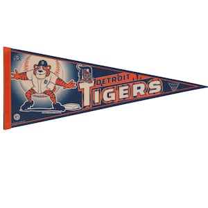 Gagliardetto con bandiera in feltro dei Detroit Tigers