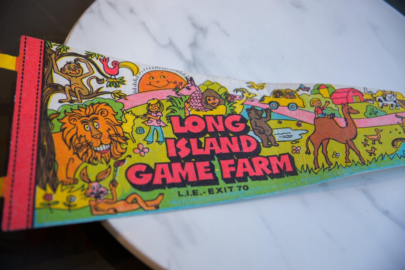 Vintage Long Island Game Farm Felt Flag Pennant - Etsy