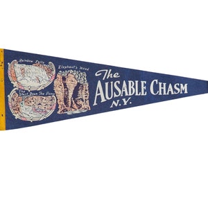 Vintage Ausable Chasm NY Felt Flag image 1