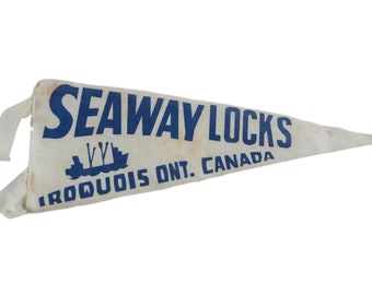 Vintage Seaway Locks Felt Flag