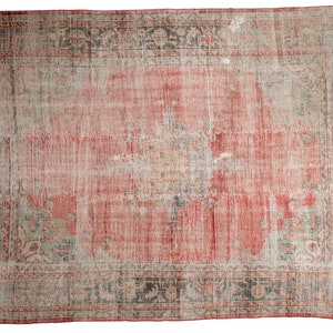 DISCOUNTED 8.5x11.5 Vintage Distressed Oushak Carpet image 1