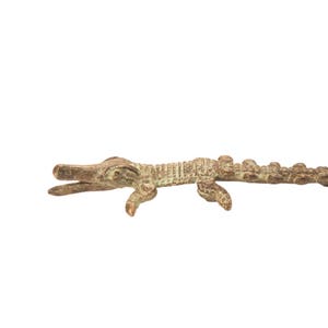 DISCOUNTED Vintage Oxidized Crocodile Bronze Gold Weight
