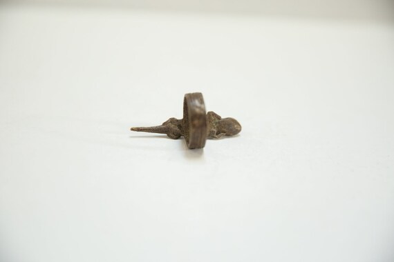 Vintage African Bronze Gecko Ring - image 4